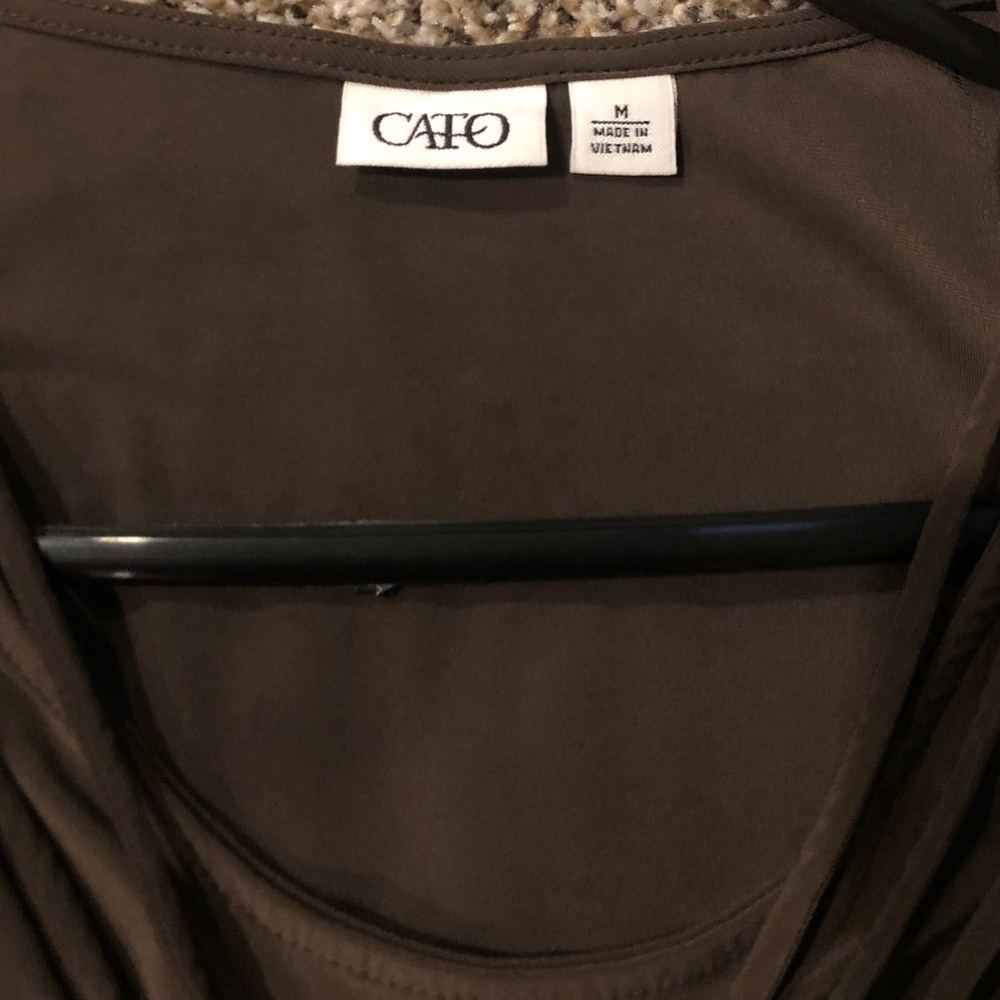 💥 3/$10!!! Brown Cato Tank Blouse Size Medium